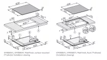 Table de cuisson induction 62cm 4 zones Matt Finish Noir mat - MIELE R&eacute;f. KM 8565 FL 