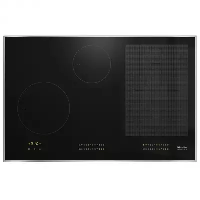 Table de cuisson induction 80cm 4 foyers Noir cadre Inox - MIELE R�f. KM 7574 FR