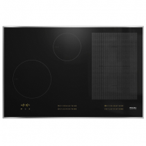 Table de cuisson induction 80cm 4 foyers Noir cadre Inox - MIELE Réf. KM 7574 FR