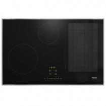 Table de cuisson induction 80cm 4 foyers Noir cadre Inox -MIELE Réf. KM 7474 FR