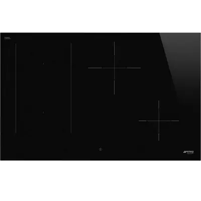 Table de cuisson induction 80cm 4 foyers Verre noir - SMEG R�f. SIM3844D