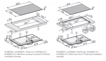 Table de cuisson induction 80cm 6 zones Noir  - MIELE R&eacute;f. KM 8585-2 FL 