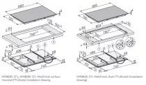 Table de cuisson induction 80cm Full Flex Noir - MIELE R&eacute;f. KM 8685-2 FL 