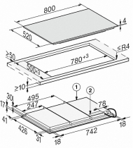 Table de cuisson induction 80cm FullFlex Noir - MIELE Réf. KM 7678 FL