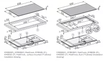 Table de cuisson induction 93cm 6 zones MattFinish Noir mat - MIELE R&eacute;f. KM 8595-2 FL