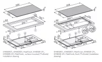 Table de cuisson induction 93cm 6 zones Noir - MIELE R&eacute;f. KM 8595-2 FL