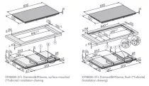 Table de cuisson induction 93cm Full Flex Diamond &MSense Noir - MIELE R&eacute;f. KM 8895-2 FL 
