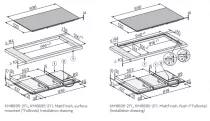 Table de cuisson induction 93cm Full Flex MattFinish Noir mat - MIELE R&eacute;f. KM 8695-2 FL