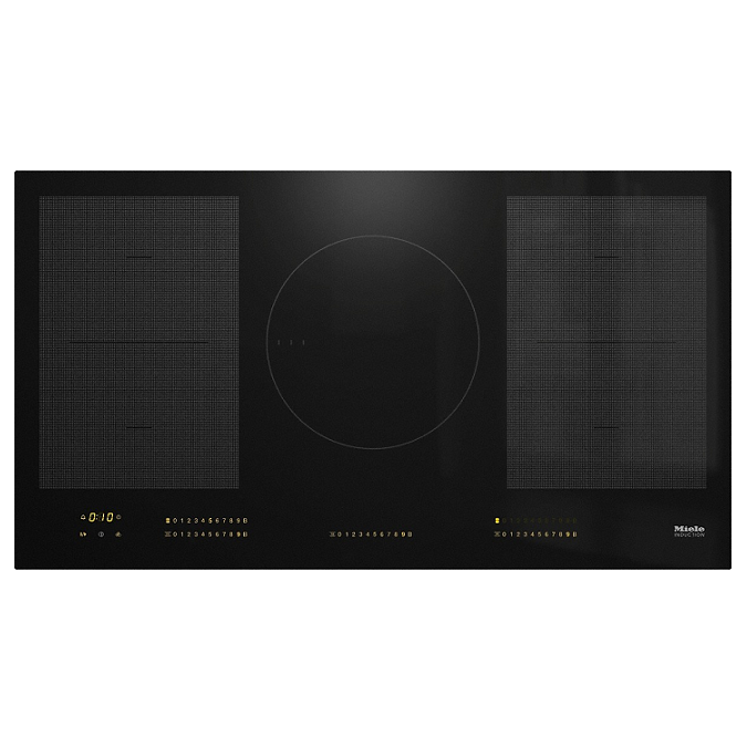 Table de cuisson vitrocéramique 76cm 4 foyers Noir cadre Inox