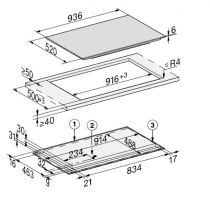 Table de cuisson induction 95cm 8 zones Noir - MIELE Réf. KM 7999 FL