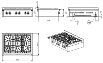 Table de cuisson STEEL Ascot Cooktops 90cm 