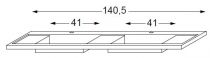 Table double vasque intégrée en synthèse 140 cm - SANIJURA Réf. 550979