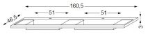 Table double vasque intégrée en synthèse 160 cm - SANIJURA Réf. 550984