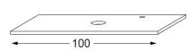 Table en cératop pour vasque à poser - Découpe centrée 100 cm - SANIJURA Réf. 552424