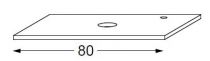 Table en cératop pour vasque à poser - Découpe centrée 80 cm - SANIJURA Réf. 552422