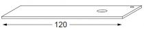 Table en cératop pour vasque à poser - Découpe droite 120 cm - SANIJURA Réf. 552428