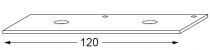 Table en cératop pour vasque à poser - Double découpe 120 cm - SANIJURA Réf. 552426