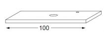 Table en stratifié pour vasque à poser - Découpe centrée 100 cm - SANIJURA Réf. 552484