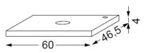 Table en stratifié pour vasque à poser - Découpe centrée 60 cm - SANIJURA Réf. 552480