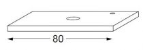 Table en stratifié pour vasque à poser - Découpe centrée 80 cm - SANIJURA Réf. 552482