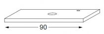 Table en stratifié pour vasque à poser - Découpe centrée 90 cm - SANIJURA Réf. 552483