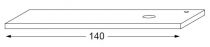 Table en stratifié pour vasque à poser - Découpe droite 140 cm - SANIJURA Réf. 552492