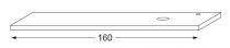 Table en stratifié pour vasque à poser - Découpe droite 160 cm - SANIJURA Réf. 552496