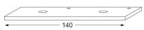Table en stratifié pour vasque à poser - Double découpe 140 cm - SANIJURA Réf. 552490