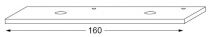 Table en stratifié pour vasque à poser - Double découpe 160 cm - SANIJURA Réf. 552493