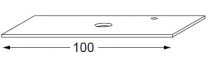 Table en verre uni pour vasque à poser - Découpe centrée 100 cm - SANIJURA Réf. 552404