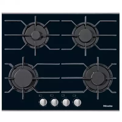 Table gaz 60cm 4 br�leurs verre Noir - MIELE R�f. 9182900