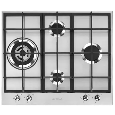 Table gaz 60cm 4 foyers Inox bross� - SMEG Elite R�f. PX364L