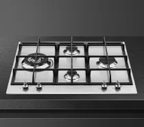 Table gaz 60cm 4 foyers Inox bross&eacute; - SMEG Elite R&eacute;f. PX364L