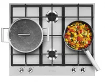 Table gaz 60cm 4 foyers Inox bross&eacute; - SMEG Elite R&eacute;f. PX364L