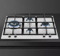 Table gaz 60cm 4 foyers Inox bross&eacute; - SMEG Elite R&eacute;f. PX364L