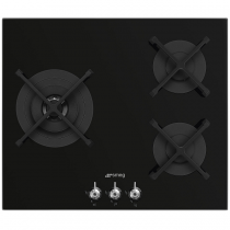 Table gaz Classica 60cm 3 foyers verre Noir - SMEG Réf. PV363LN
