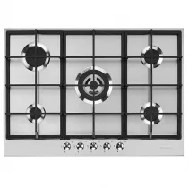 Table gaz Classica 75cm 5 foyers Inox bross&eacute; - SMEG Elite R&eacute;f. PX375