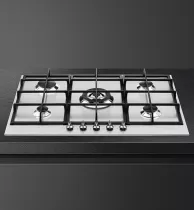 Table gaz Classica 75cm 5 foyers Inox bross&eacute; - SMEG Elite R&eacute;f. PX375