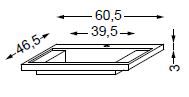 Table HALO monovasque intégrée en synthèse 60 cm - SANIJURA Réf. 550972