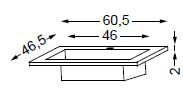 Table HALO simple vasque intégrée en cératop 60 cm - SANIJURA Réf. 551348