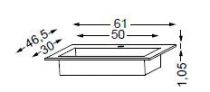 TABLE HIGHSTRAT HALO L:610 VASQUE CENTRE - SANIJURA Réf. 551720