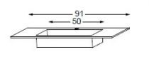 TABLE HIGHSTRAT HALO L:910 VASQUE CENTRE - SANIJURA Réf. 551722