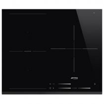 Table induction 60cm 3 foyers Noir bord avant biseauté - SMEG Réf. SI1M7633B