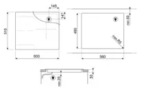 Table induction 60cm 3 zones Noir mat - SMEG Elite R&eacute;f. SI5633N