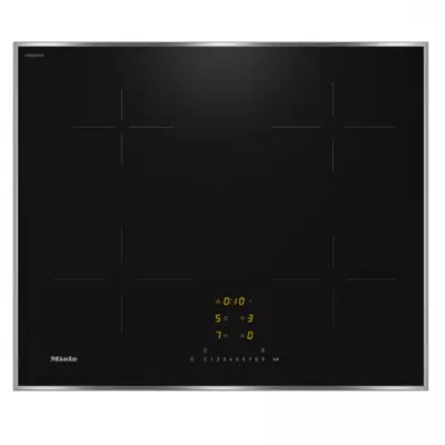 Table induction 60cm 4 zones Noir cadre Inox - MIELE R�f. KM 7361 FR