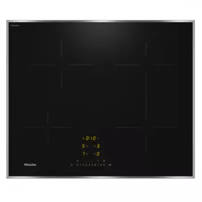 Table induction 60cm 4 zones Noir cadre Inox - MIELE R�f. KM 7363 FR