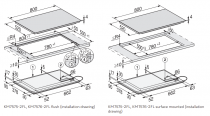 Table induction 80cm 6 zones Noir mat - MIELE Réf. KM 7576-2 FL 125 Gala Ed