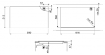 Table induction 90 cm 6 zones Silver -SMEG Elite Réf. SIA1963DS