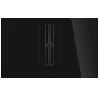 Table induction aspirante 80cm 4 foyers Noir  - SMEG R�f. HOBD482D2