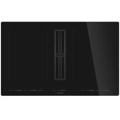 Table induction aspirante 80cm 4 foyers Noir  - SMEG R�f. HOBD682D2